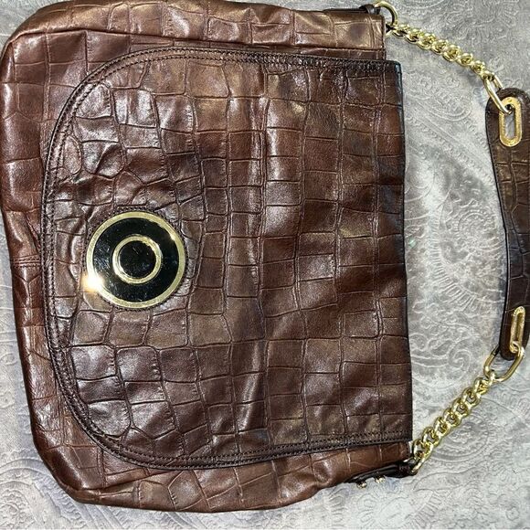 Badgley Mischa large crocodile hobo bag flap/magnetic close - Picture 11 of 14